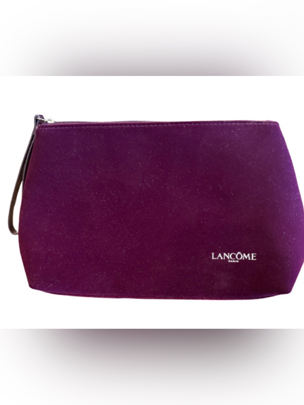 LANCÔME- Velvet Travel Pouch in Deep Plum